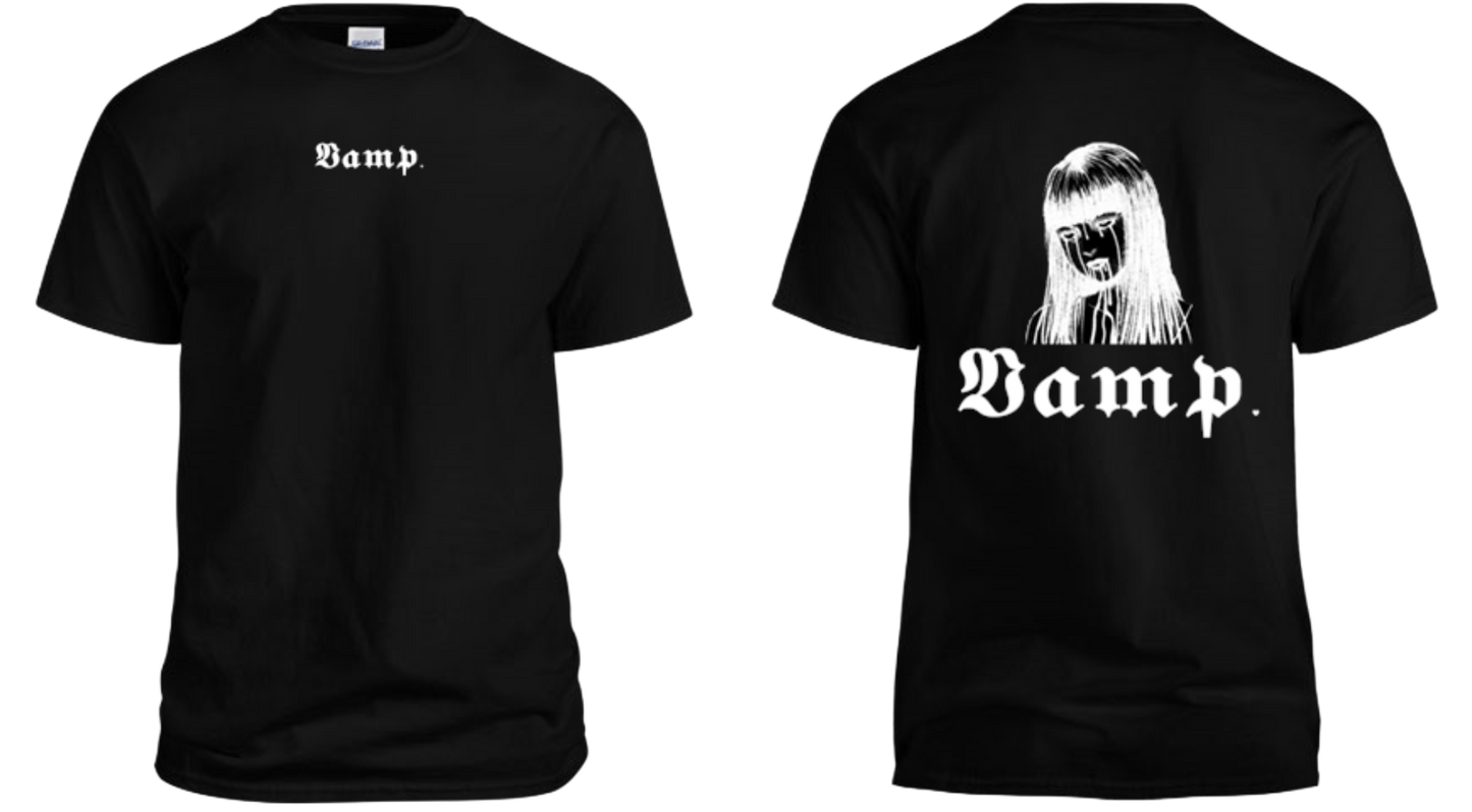 Goth girl vamp black tee